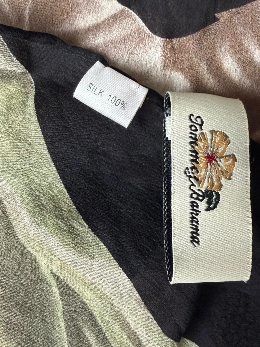 Tommy Bahama 100% Silk Tropical Floral Square Scarf